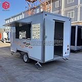 BELYOO 11.5FT Coffee Concession Trailer, Mobile Enclosed Food Vending Cart Truck Purchase, Concession Food Trailer for Business Sale, Commercial Street Food Trailer