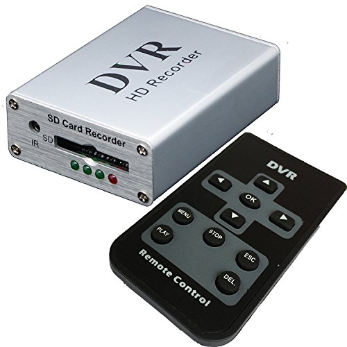 Car Security Mini DVR Support 32G SD Card HD Camera Video Recorder for FPV and Vehicle D1 MPEG-4 Video 1 CH (Silver)