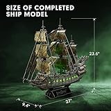 CubicFun 3D Puzzles for Adults - LED Flying Dutchman 3D Puzzle, 360-pieces - Desk Decor for Home Office - Christmas Aduls Teacher Gifts Stocking Stuffers