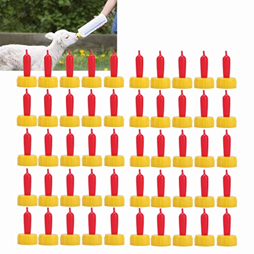 50Pcs Little Cow Calf Milk Drink Nipple Soft Silicone Goat Milk Bottle Feeding Teat Mouth Rubber Calf Feeding Bottle Nipple Lamb Teats Nursing Bottle Nipples