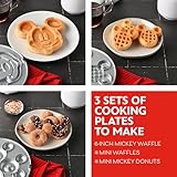 Mickey Mouse Waffle and Donut Maker with 3 Sets of Removable Nonstick Ceramic Plates