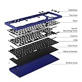 Keychron Q5 Wired Custom Mechanical Keyboard Full Aluminum Barebone Version, Hot-Swappable 96% Layout, Double-Gasket DIY Kit, QMK/VIA Programmable Macro Compatible with Mac Windows Linux - Blue