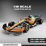 Voltz Toys Authentic Licensed 1:18 McLaren F1 MCL36 Remote Control Car - F1 Collection RC car Series for Kids and Adults - 2.4GHz RC Car for Gift (1:18 McLaren F1 MCL36)