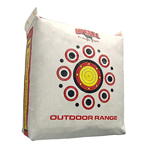 Morrell Outdoor Archery Bag Target w/ 2 Sides & 50 Bullseyes, Range Field Point, White - Bow and Arrow Accessories for Hunting, Compound Shooting and Practice