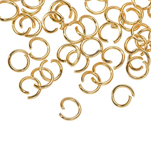 DanLingJewelry 500Pcs 304 Stainless Steel 27 Gauge Open Jump Rings 3mm for Jewelry Making Connectors Jewelry Finding Golden Color