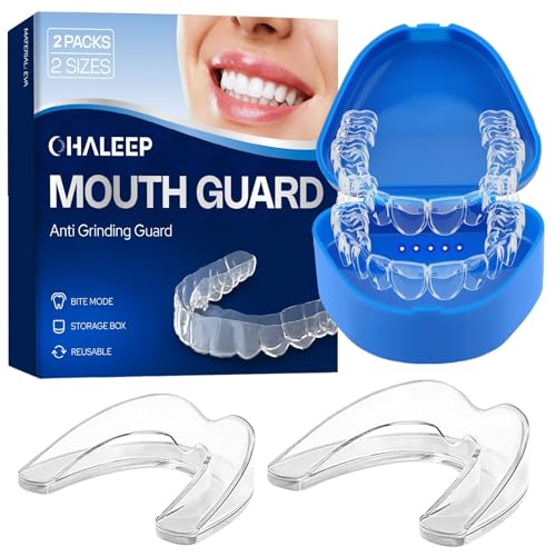 OHALEEP Anti Grinding Mouth Guard for Clenching Teeth at Night, Teeth Grinding Mouthguards for Sleeping, Mouth Guard for Grinding Teeth at Night, Night Guards for Teeth Grinding for Adults