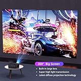 Projector with 5G WiFi and Bluetooth, Native 1080P Projector[Projector Screen Included], Full HD 18000LM Movie Projector, 300" Display Support 4k Home Theater, Compatible with Phone/Laptop/TV Stick