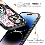 Rosarnnah Magnetic for iPhone 14 Pro Magsafe Case Cute Aesthetic - Durable Shockproof 6.6 ft Drop Impact Phone Case Cover with Funny Fashion Scream Skeleton Halloween Horror 6.1" Black