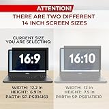 SightPro 14 Inch 16:9 Laptop Privacy Screen Filter - Computer Monitor Privacy Shield and Anti-Glare Protector