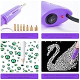 Blinginbox Hotfix Rhinestones Applicator Tool for Crafts Clothes, Hot Fix Rhinestone Applicator Set Pen Iron Bedazzler Kit with 6000PCS Round Crystals Gems for Shoes