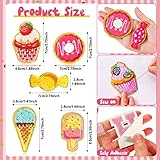 Willbond 28 Pieces Self Adhesive Chenille Patches Pink Cupcake Candy Cream Chenille Patches for Women Clothes Jeans Backpacks Birthday Party Gifts