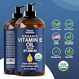 Organic Vitamin E Oil Blend 67,000 IU - 8 fl oz - Made from Pure, Natural Oils for Skin, Scars & Face - Aceite de Vitamina E - Nexon Botanics