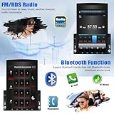 Android 13 Double Din Car Stereo with Bluetooth GPS Navigation, 9.7'' Vertical Touchscreen Car Radio with FM Radio WiFi iOS/Android Mirror Link USB/AUX-in Head Unit + Backup Camera&Remote Control