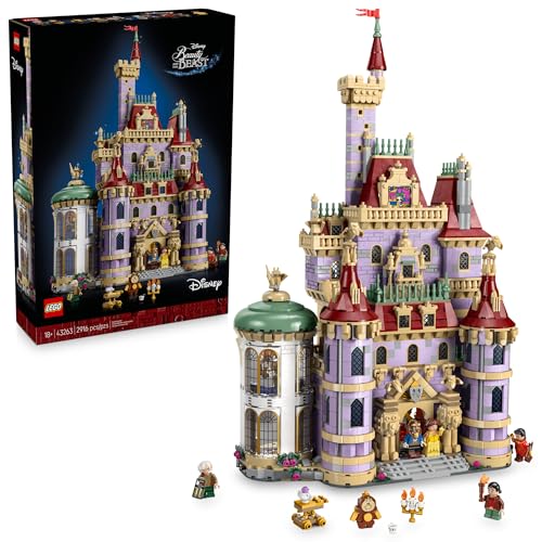 LEGO ǀ Disney Princess Beauty and The Beast Castle Building Set - Room Decor for Women and Men, Ages 18+ - Model Building Kit for Adults - Book Shelf Display - DIY Gift Idea - 43263