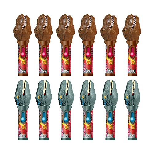 Pop Ups! Jurassic World Lollipop Holder | Gift for Halloween, Jurassic Park Fans | Bulk Set of 12 | Lollipops Included