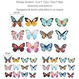 36 Pcs Watercolor Butterfly 3D Wall Stickers Butterflies Room Home Decoration Self-Adhesive Mural for Wedding DIY Decor Decals