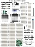 SMD 1206 0805 0603 Component Assortment, Resistor, Capacitor, Diode, Transistor, LED, OpAmp, IC, Solder, PCB, SMT Soldering Assorted Kit 2900 pcs