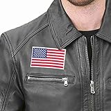 Laughing Lizards American Flag Patch (2-Pack) Iron On USA Patches, USA United States of America, US Flag Patch, sew on for Cloth Uniform Hat Backpack Jacket Pants Accessories (Standard)