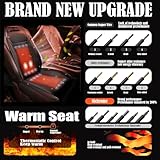 LGNORA Warm and Cooling Car Front Seat Covers,16Fans Cooling Seat Covers for Car,Summer Massage Ventilated Cushion.Suitable for 12V Cars and Suvs (BLACK-1PCS)