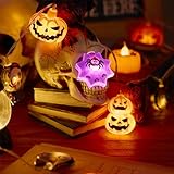 LOLStar Halloween String Lights Decorations, 20 LED Halloween Window Lights Battery Operated (Not Included) with Timer Function and 8 Flashing Modes, Window Lights for Halloween Home Indoor Decor