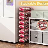 GILLAS 4 Pack Soda Can Organizer Rack for Pantry, Stackable Beverage Soda Can Storage Dispenser Holder for Refrigerator, Cabinet, Black