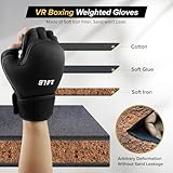 Weighted Hand Gloves 5lb(2.5lb Each), Soft Iron Fitness Gloves, Washable, for Gym Boxing Swimming Strength Training (5lb)