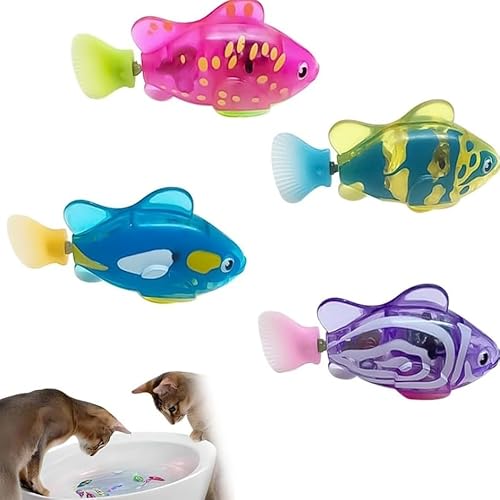 Swimming Fish Toy for Cats,Waterproof Cat Water Toy with Adjustable Speed and Realistic Motion,Fun for Bathtub, Pool, or Aquarium Decor (6)