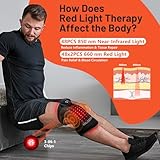 HALIDODO Red Light Therapy & Vibration Massage Knee Brace - Wireless Rechargeable Controller, 660nm&850nm Red Light Therapy Heated Device for Knee/Joint/Elbow/Shoulder Pain Relief, Faster Recovery