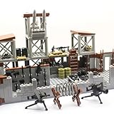 500+ Pcs Military Base Building Brick Sets Include Defence Base Guard Tower for Army Mini Figures, Weapon Pack Accessories Kits Toys, Guns Weapons Building Block Toy for Kids