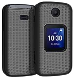 Nakedcellphone Case for Alcatel Go Flip 4 / TCL Flip Pro Phone, Slim Hard Shell Protector Cover with Grid Texture - Black