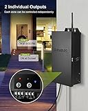 SURAIELEC 300W Wi-Fi Low Voltage Landscape Transformer, 2 Independent Channels, 2.4GHz Smart Landscape Lighting Transformer, Work with Alexa & Google Assistant,120V to 12V 15V AC, ETL Listed