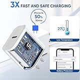 3 Pack Fast Charger iPhone, [Apple MFi Certified] 6FT iPhone Charger Fast Charging USB C Wall Charger Adapter 6 Foot Type C to Lightning Cable with iPhone 14 Pro Max/13 Pro/12/12 Pro/11 Pro Max/XS Max