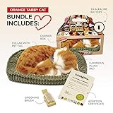 Perfect Petzzz - Original Petzzz Orange Tabby Cat, Realistic Lifelike Stuffed Interactive Pet Toy, Companion Pet with 100% Handcrafted Synthetic Fur