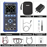 Irfora HDS2102S 3 in 1 Handheld Digital Oscilloscope Multimeter Form Generator 100 500MSa/s Dual Channels Oscilloscope True RMS 20000 Counts Multi Tester 3.5-inch Color LCD Reable Type-C