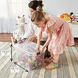 Rubbermaid Cleverstore Clear 32 Qt, 6 Pack Stackable Plastic Storage Containers with Durable Latching Clear Lids, Visible Storage, Great for Closet and Laundry Storage, Organizing in the Home