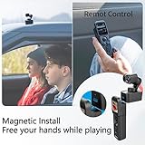 FeiyuTech [Official Pocket 3 KIT Detachable 3-Axis Gimbal Stabilized Action Camera,12MP,130° FOV,1/2.3" CMOS,4K 60 Video,Magnetic,AI Tracking,for Sport/Motorcycle,Cordless (Remote Handle+Camera)