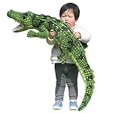 JESONN Realistic Soft Plush Animals Stuffed Toys Crocodile for Kids' Pillow and Gifts,43.3 Inches or 110CM,1PC