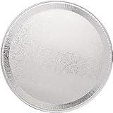 Multi-Pack of 5 Disposable Aluminum 12” Round Flat Serving Trays -with Dome Lids – Perfect Disposable Tray for Vegetable Platters, Slices of Cake, Cookies, Fruit platters and More