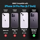 Pelican Shield Series - iPhone 14 Pro Max Case 6.7" [Compatible with MagSafe] [21ft Military Grade Drop Protection] Magnetic Charging iPhone Case Cover with Belt Clip Holster Kickstand - Black