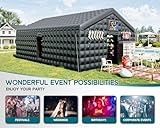 Albott 30x20x14 FT Large Black Inflatable Night Club Tent for Adults with 2 Side Doors, Inflatable Nightclub with Logo Area Gazebo Event House for Wedding Birthday Backyard Party