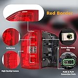 Tektend Tail Light Assembly Compatible with 2007-2013 Chevy Silverado 1500 2500HD 3500HD Pickup Truck Taillights Factory Style Rear Brake Lamps OE Replacement, Driver Side