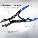 SMOTIVEPRO 3pcs Ratcheting Hose Pinch Off Pliers Set, 8inch 10inch 12inch Hose Pinch Pliers Automotive Locking Pinch Off Pliers Radiator, Coolant, Heater, Fuel Pinch