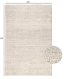 S & L Homes Jute Cotton Hand Woven Natural Farmhouse Area Rug for Living Room - Rustic Vintage Bohemian Décor - (6' x 9' Natural)