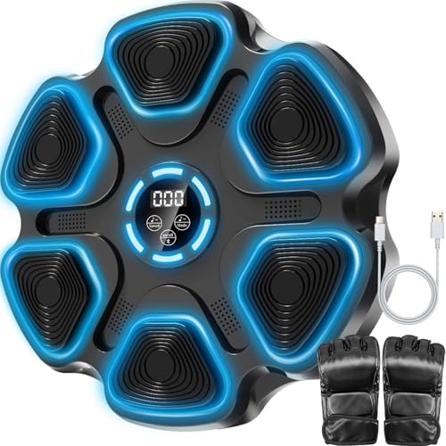 Mukaddar Music Boxing Machine, Large Size Music Punching Machine for Adults Kids, Interactive Boxing Target Wall Mounted with Gloves, Gift for Men
