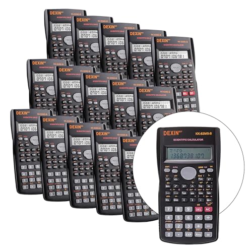 24 Pack Scientific Calculators, 2 Line Engineering Large Display Scientific Calculator Bulk Multi-Function Ideal for Student Teacher Algebra Chemistry Finance Construction Office School Business