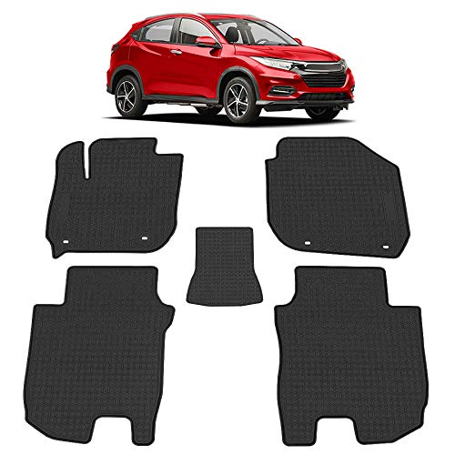 TeddyTT Floor Mats Compatible with HRV 2016 2017 2018 2019 2020 2021 2022 Heavy Duty Rubber Front&Rear Car Mat Carpet Waterproof Custom Fit Seasons Odorless All Weather 3D high Edge