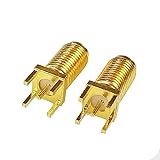 10pcs/lot Gold Plated 13mm Tooth SMA Female Jack Panel Mount Long PCB Solder Straight SMA PCB Mount Connector Adapter