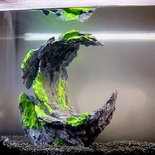 Allcolor Fish Tank Decor Rocks.Aquarium Decoration Model.Easy Superior Aquascape (Moon Valley)