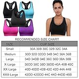 BAOMOSI Women's Seamless Racerback Sports Bra High Impact Support Yoga Gym Workout Fitness Black Blue Grey Purple Rose Red M