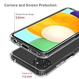 Niopiee for Samsung Galaxy A22 5G Case Crystal Clear Slim Hard Case Hybrid Shockproof Bumper with Tempered Glass Screen Protector Full Body Anti-Yellow Anti-Scratch Phone Protective Cover